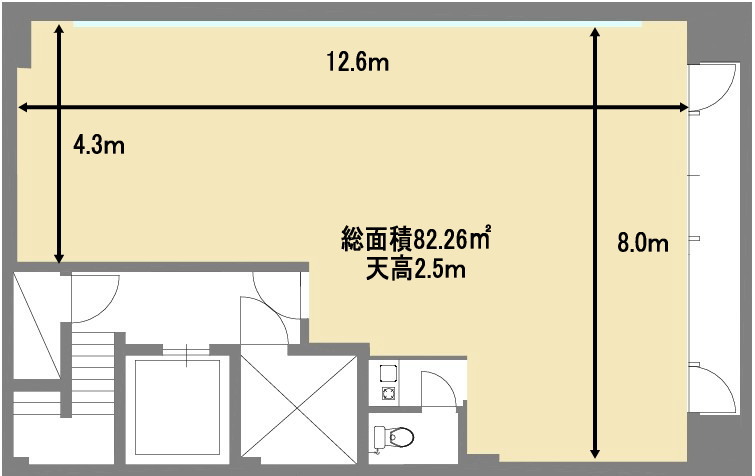 品川ブルッカーレンタルスタジオの図面